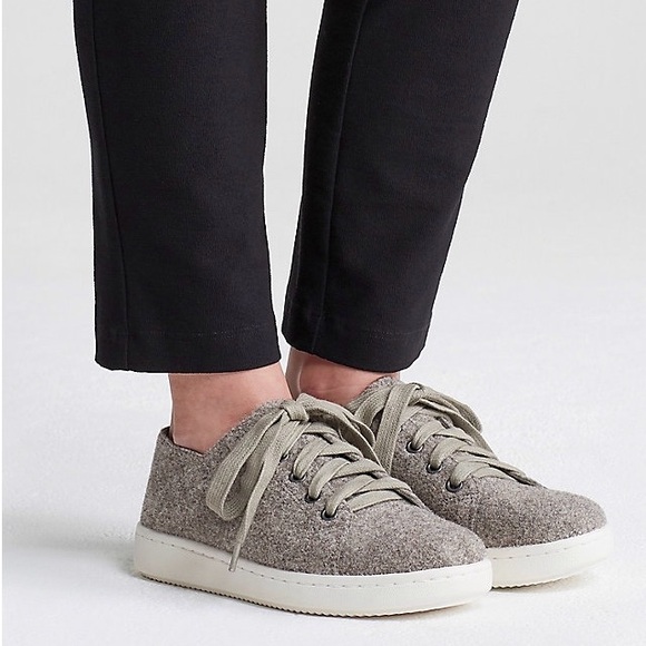 EILEEN FISHER 11 Clifton Felted Wool Sneakers in Koala Gray • Fall Winter Shoes - Picture 12 of 16